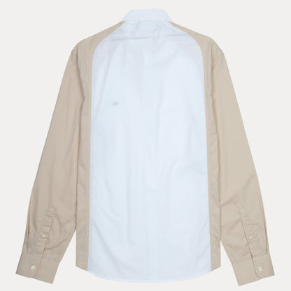 Lacoste Slim Fit Chic Cream & Cloud White Button-Up Shirt