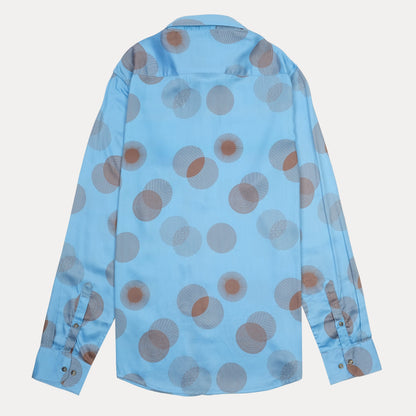 RARE RABBIT Whimsical Waves Long Sleeve Shirt in Sky Blue
