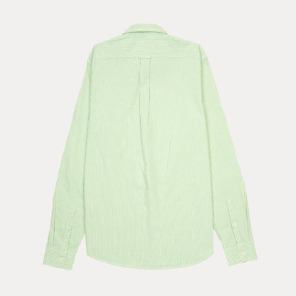Lacoste Striped Pique Shirt in Fresh Mint Green