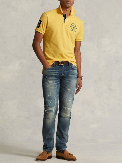 POLO RALPH LAUREN Opulent Marigold Classic Fit Short Sleeve Piqu������ Polo Shirt