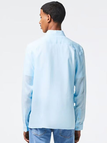 Lacoste Ethereal Sky Blue Button-Up Shirt