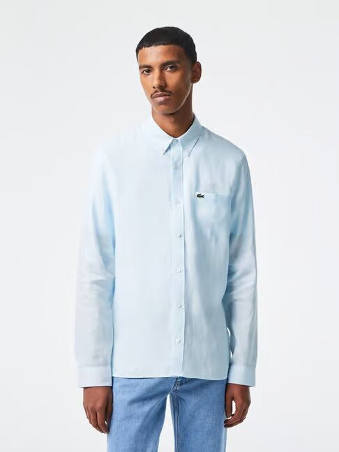 Lacoste Ethereal Sky Blue Button-Up Shirt