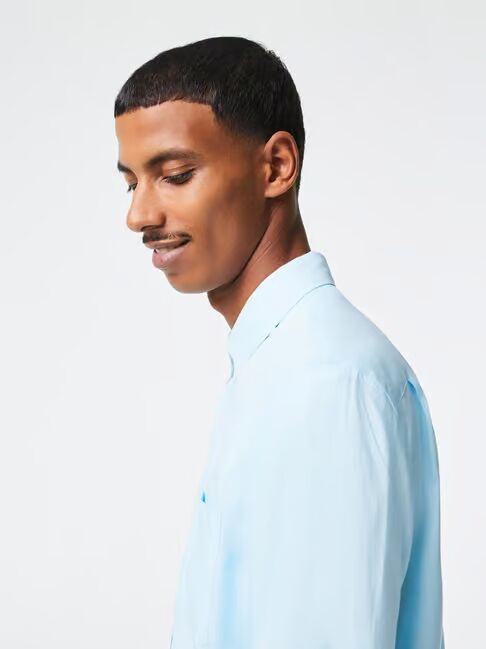 Lacoste Ethereal Sky Blue Button-Up Shirt