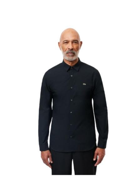 Lacoste Elegant Midnight Black Button-Up Shirt