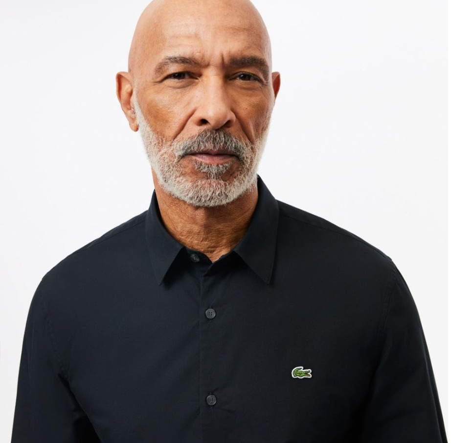 Lacoste Elegant Midnight Black Button-Up Shirt