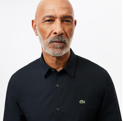 Lacoste Elegant Midnight Black Button-Up Shirt