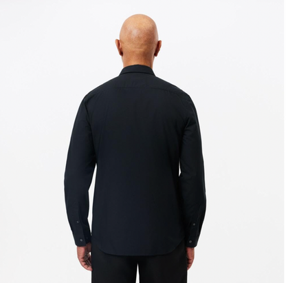 Lacoste Elegant Midnight Black Button-Up Shirt