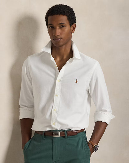 Polo Ralph Lauren Crisp Cotton Button-Up Shirt in Pure Snow